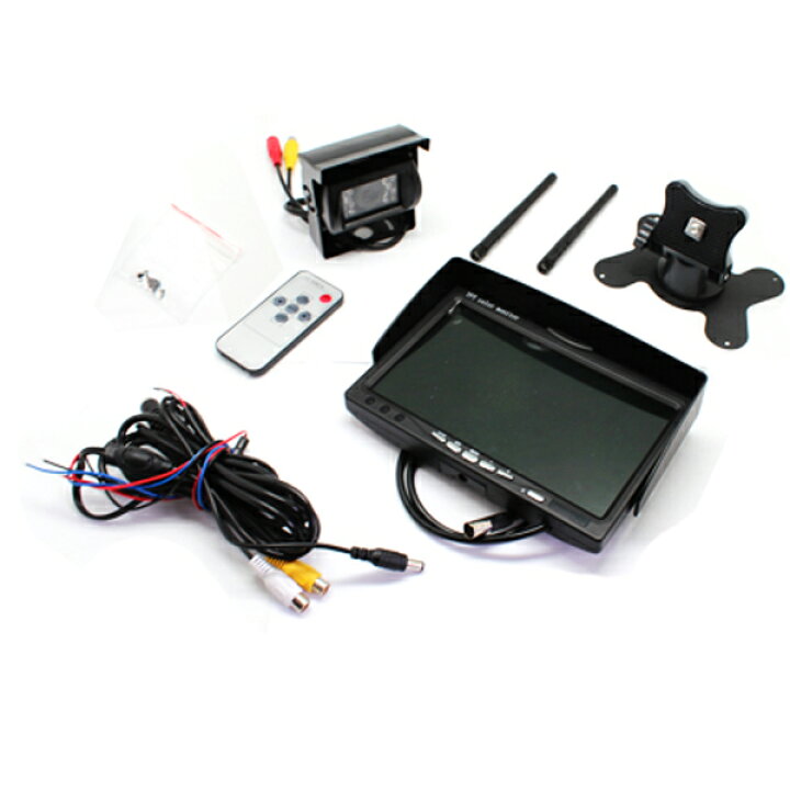 楽天市場 バックカメラ 7インチ モニター セット 12v 24v 無線タイプ 7インチ液晶バックモニター オンダッシュ ヘッドレスト 普通車 軽自動車 トラック 重機 古今東西屋