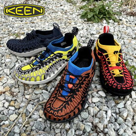 メンズ キーン アウトドアスニーカー 【KEEN】UNEEK SNK ユニークスニーク カジュアル ウォーキング ハイキング キャンプ フェス サンダル スニーカー 4色 1022381・1024675・1024676・1024680 スポーツサンダル スポサン コード付きで脱ぎ履き簡単！ オシャレなデザイン