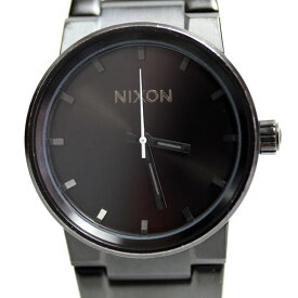 【MT1869】★【中古】NIXON【ニクソン】THE CANNON / キャノン　A160001 ALL BLACK オールブラック　メンズ腕時 クオーツ　QZ★【質屋出品】【あす楽】