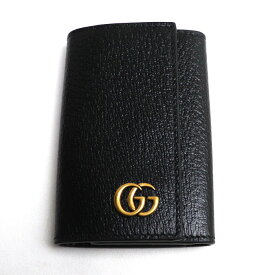 GUCCI グッチ GGマーモント レザー キーケース キーケース ブラック 435305 DJ20T 1000 ユニセックス【中古】【あす楽】