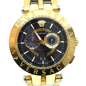 VERSACE ヴェルサーチ Vレース デュアルタイム 腕時計 電池式 VEBV00519 メンズ【中古】【あす楽】
