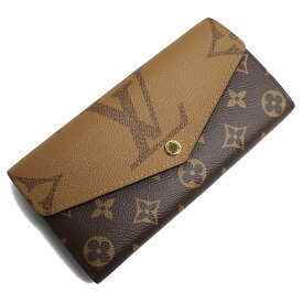 LOUIS VUITTON ルイ・ヴィトン ポルトフォイユ・サラ 長財布 モノグラムジャイアント リバース ブラウン M80726 IC レディース【中古】【極美品】【あす楽】