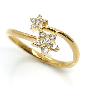 STAR JEWELRY スタージュエリー K18YG イエローゴールド リング・指輪 ダイヤモンド0.20ct 12号 2.5g レディース【中古】【美品】【あす楽】