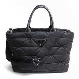 PRADA プラダ Re-Nylon ミディアム パデッド 2Wayショルダーバッグ ブラック 1BG435 2DJN F0002【中古】【あす楽】