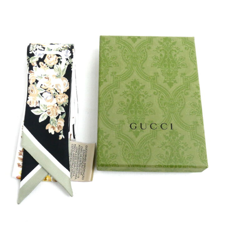 楽天市場】GUCCI グッチ フローラル プリント シルク ネックボウ 