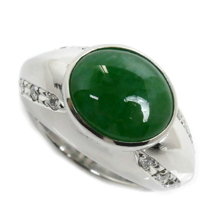 楽天市場】Pt900プラチナ ヒスイ リング・指輪 翡翠4.27ct  