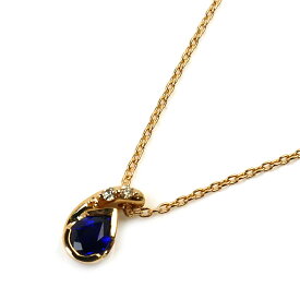 4℃ ヨンドシー K18ゴールド 4℃アクアゴールド ネックレス 112231123802 サファイア ダイヤモンド 1.4g 40cm レディース【中古】【美品】