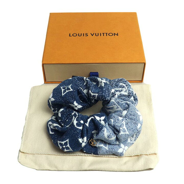 楽天市場】LOUIS VUITTON ルイ・ヴィトン モノグラムデニム シュシュ  