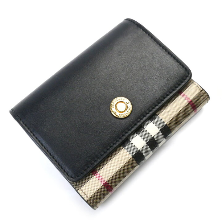 楽天市場】BURBERRY バーバリー ランカスター 三つ折り財布 ブラック 