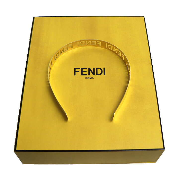 楽天市場】FENDI フェンディ ロゴ カチューシャ ゴールド レディース 
