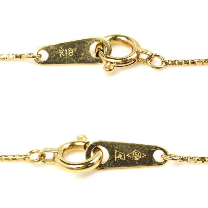 楽天市場】K18YG イエローゴールド ネックレス ベネチアン  