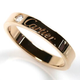 CARTIER カルティエ K18PG ピンクゴールド エングレーブド 1P ダイヤ リング・指輪 B4086448 ダイヤモンド 8号 48 3.4g レディース【中古】【美品】