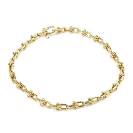 TIFFANY&Co. ティファニー K18YG イエローゴールド ハードウェア マイクロ リンク ラージ ブレスレット 60416958 10.6g 17.5cm レディース【中古】