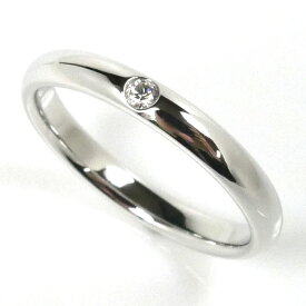 HARRY WINSTON ハリーウィンストン Pt950プラチナ ラウンドマリッジ 1Pダイヤ リング・指輪 WBDPRDBZ3MM ダイヤモンド 17号 5.8g ユニセックス【中古】【美品】