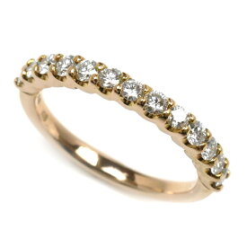 STAR JEWELRY スタージュエリー K18PG ピンクゴールド ハーフエタニティ リング・指輪 ダイヤモンド0.40ct 8号 2.6g レディース【中古】