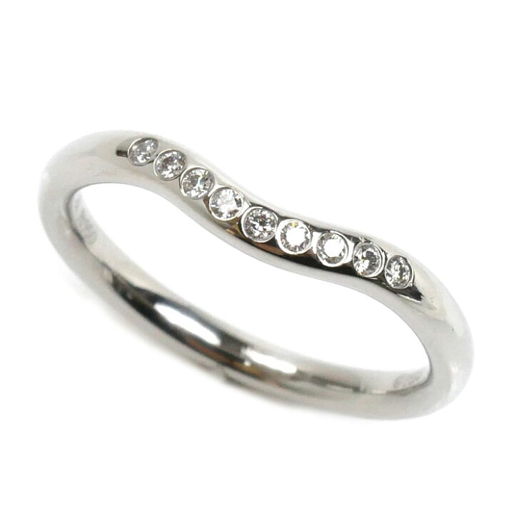 楽天市場】TIFFANY&Co. ティファニー Pt950プラチナ カーブドバンド 9P 