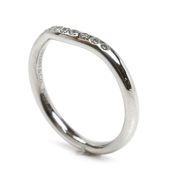 楽天市場】TIFFANY&Co. ティファニー Pt950プラチナ カーブドバンド 9P 