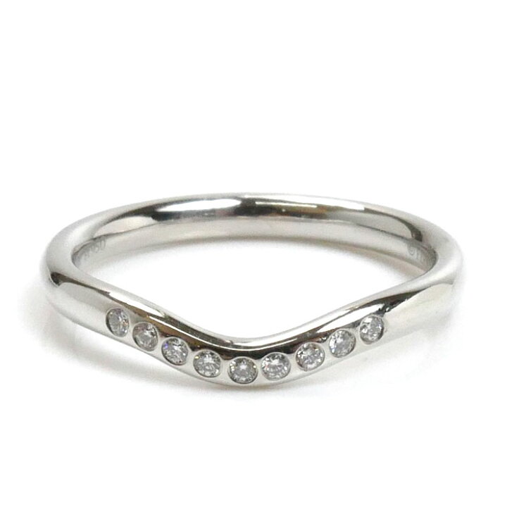 楽天市場】TIFFANY&Co. ティファニー Pt950プラチナ カーブドバンド 9P 