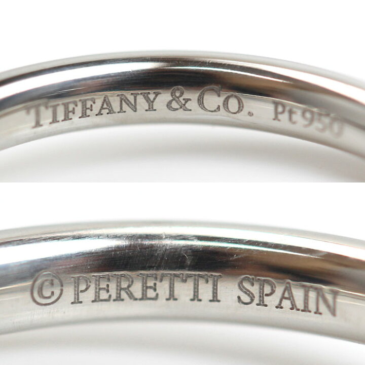 楽天市場】TIFFANY&Co. ティファニー Pt950プラチナ カーブドバンド 9P 