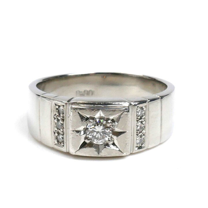 楽天市場】Pt900プラチナ リング・指輪 ダイヤモンド0.18ct/0.06ct 18 
