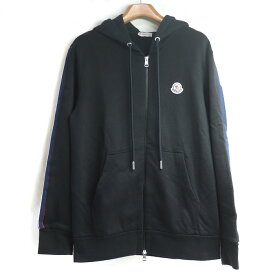 MONCLER モンクレール ZIP UP CARDIGAN パーカー ブラック H10918G00037 M メンズ【中古】