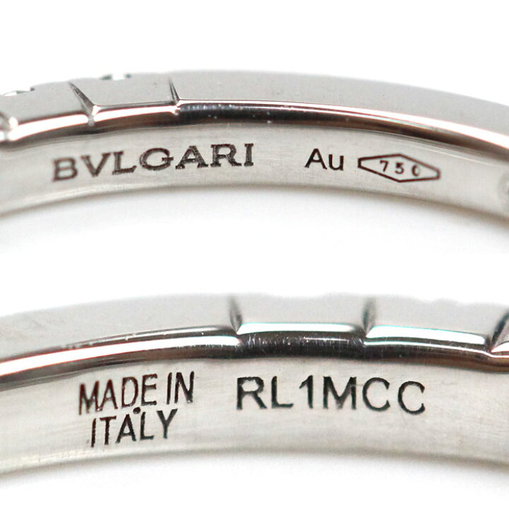楽天市場】BVLGARI ブルガリ K18WG ホワイトゴールド ハーフエタニティ  