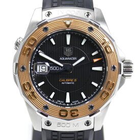 【エントリーでポイント5倍！】TAG HEUER タグホイヤー アクアレーサー キャリバー5 デイト 腕時計 自動巻き WAJ2150.FT6015 メンズ【中古】