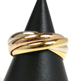 CARTIER カルティエ K18YG/PG/WG les must de Cartier 5連 トリニティ リング・指輪 14号 54 8.6g レディース【中古】