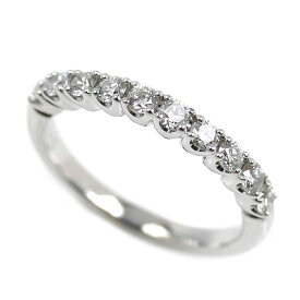 Ponte Vecchio ポンテヴェキオ K18WG ホワイトゴールド ハーフエタニティ リング・指輪 ダイヤモンド0.32ct 6号 2.3g レディース【中古】【美品】