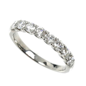 Ponte Vecchio ポンテヴェキオ Pt900プラチナ ハーフエタニティ リング・指輪 ダイヤモンド0.73ct 11号 3.4g 訳あり品 レディース【中古】