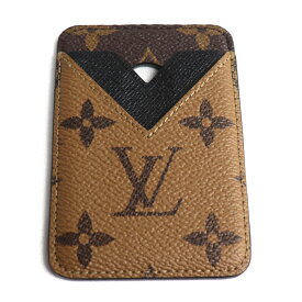 LOUIS VUITTON ルイ・ヴィトン ポルト カルト・マグネット カードケース モノグラム・リバース ブラウン ブラック M25654 ユニセックス【中古】