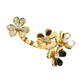 Van Cleef & Arpels ヴァンクリーフ＆アーペル K18YG イエローゴールド フリヴォル アントレ レ ドア リング・指輪 VCARP3W548 ダイヤモンド 8.5号 48 6.8g レディース【中古】【美品】