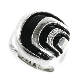 Damiani ダミアーニ シルバー925 オニキス ダミアニッシマ リング・指輪 ダイヤモンド オニキス 16号 12.6g メンズ【中古】