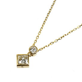 TASAKI タサキ K18YG イエローゴールド ネックレス ダイヤモンド0.52ct/0.12ct 2.8g 40cm レディース【中古】