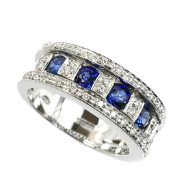 Damiani ダミアーニ K18WG ホワイトゴールド ベルエポック リング・指輪 20039702 サファイア ダイヤモンド 10号 7.3g レディース【中古】
