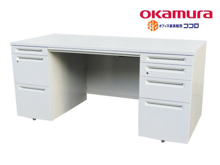 楽天市場】【中古】中古_オカムラ_アドバンス_両袖デスク_W1600_H720_ 