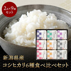 新米 新潟県産コシヒカリ6種食べ比べ 令和7年産 新潟の光9個セット コシヒカリ ギフト 9個セット 詰め合わせ 内祝い 出産祝い 快気祝い お米 米 白米 精米 新潟 産地直送 送料無料