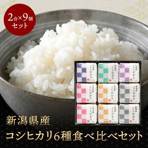 新米 新潟県産コシヒカリ6種食べ比べ 令和7年産 新潟の光9個セット コシヒカリ ギフト 9個セット 詰め合わせ 内祝い 出産祝い 快気祝い お米 米 白米 精米 新潟 産地直送 送料無料
