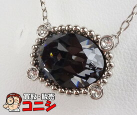 【神戸の質屋】【SWAROVSKI/スワロフスキー】ネックレス ガラス製/メッキ ゴールド×ブラックストーン 箱付【送料無料】f2057y