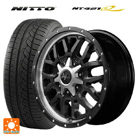 【5/25限定抽選で100％ポイントバック】トヨタ RAV4(50系)用 235/65R17 108V XL ニットー NT421Q ナイトロパワー グレネード セミグロスブラック＋リムヴァーティカルポリッシュ 新品サマータイヤホイール 4本セット