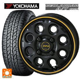 即日発送 【最大3万円OFFクーポン 6/11 1:59迄】スズキ ハスラー(MR52/92S)用 165/60R15 77H ヨコハマ ジオランダー A/T G015 ブラックレター PPX MIL8(ミル8） セミグロスブラック×イエローライン 新品サマータイヤホイール 4本セット