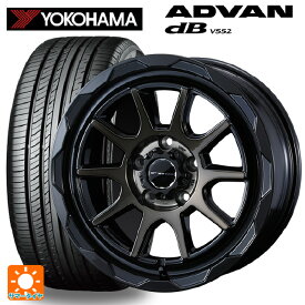 【5/25限定抽選で100％ポイントバック】トヨタ プリウス(60系)用 195/60R17 90H ヨコハマ アドバンデシベル V552 マッドヴァンス06 ブラックポリッシュブロンズクリア 新品サマータイヤホイール 4本セット