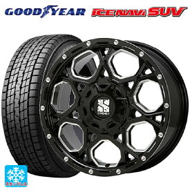 【最大3万円OFFクーポン 5/27 1:59迄】ジープ ラングラー(JL系)用 265/70R17 115Q グッドイヤー アイスナビ SUV エクストリームJ XJ06 Gloss Black Milled 新品スタッドレスタイヤホイール 5本セット