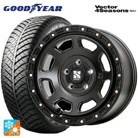 トヨタ ヴォクシー(90系)用 205/55R17 95H XL グッドイヤー ベクターフォーシーズンズ ハイブリッド エクストリームJ XJ07 Satin Black 新品オールシーズンタイヤホイール 4本セット