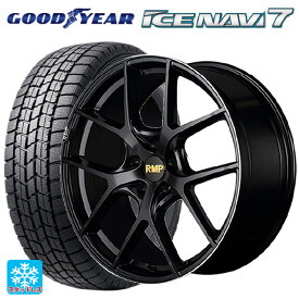 即日発送 トヨタ プリウス(60系)用 195/60R17 90Q グッドイヤー アイスナビ7 RMP 025F セミグロスブラック＋リムエッジDC＋ロゴマシニング 新品スタッドレスタイヤホイール 4本セット