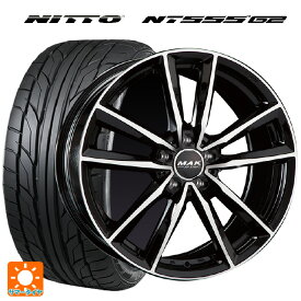 メルセデスベンツ Cクラス AMG C43/C450(W205)用 225/45R18 95Y XL ニットー NT555 G2 マック ブレーメンFF ブラックミラー 新品サマータイヤホイール 4本セット