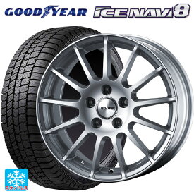 【最大3万円OFFクーポン 6/11 1:59迄】アウディ Q2(GA系)用 215/60R16 95Q グッドイヤー アイスナビ8 アーヴィン F01 ハイパーシルバー 新品スタッドレスタイヤホイール 4本セット