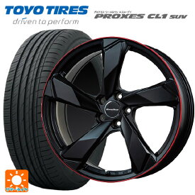 【最大3万円OFFクーポン 6/11 1:59迄】フォルクスワーゲン ティグアン(5N系)用 235/55R18 100V トーヨー プロクセス CL1 SUV クロスエッジ マットブラック/レッドリム 新品サマータイヤホイール 4本セット