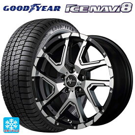 【最大3万円OFFクーポン 6/11 1:59迄】トヨタ ノア(90系)用 215/45R18 89Q グッドイヤー アイスナビ8 ナイトロパワーデリンジャー セミグロスブラックポリッシュ/フランジピアスドリルド 新品スタッドレスタイヤホイール 4本セット