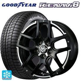 【最大3万円OFFクーポン 6/11 1:59迄】トヨタ ノア(90系)用 215/45R18 89Q グッドイヤー アイスナビ8 マッドヴァンス04 ブラックポリッシュ 新品スタッドレスタイヤホイール 4本セット